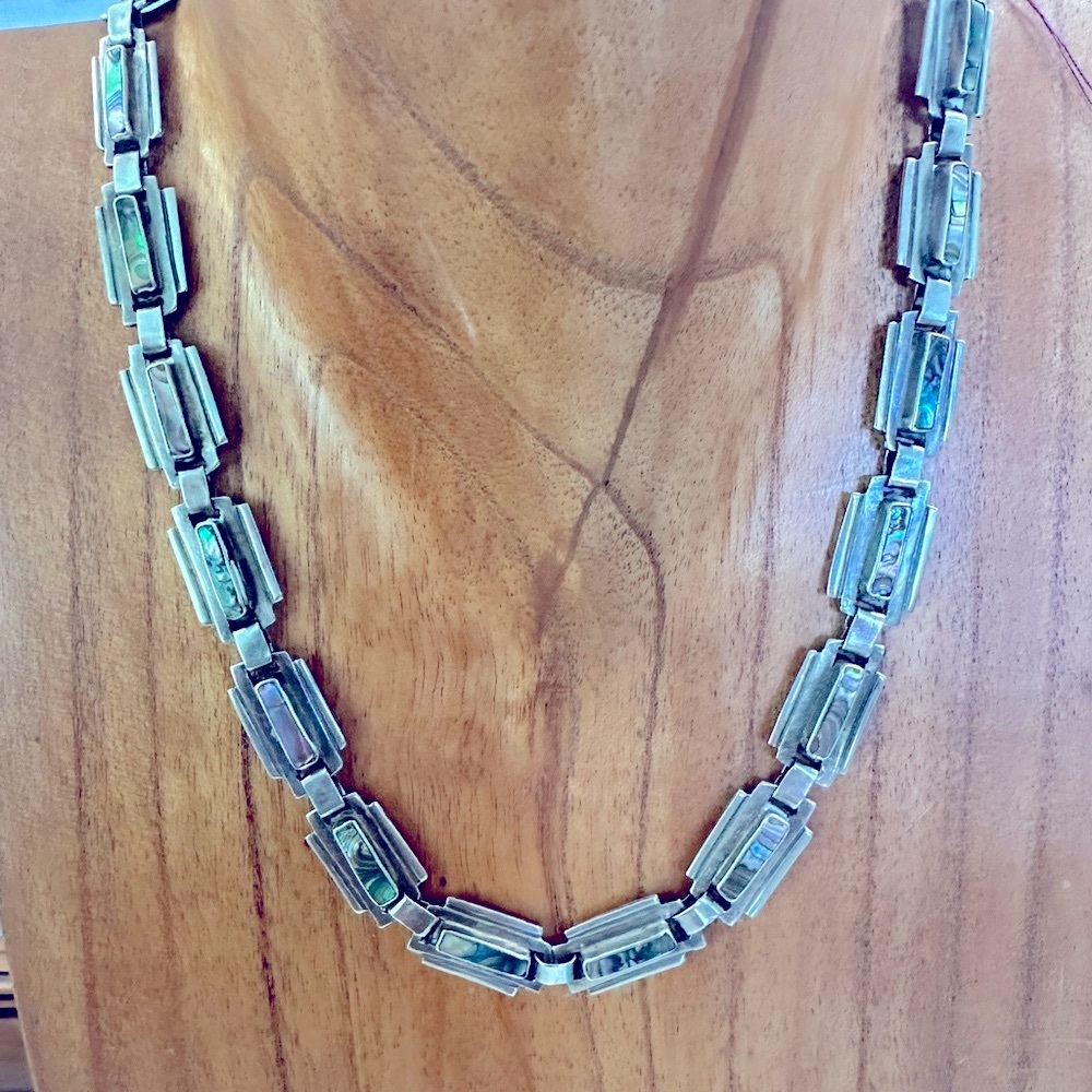 Taxco Sterling sliver abalone necklaces